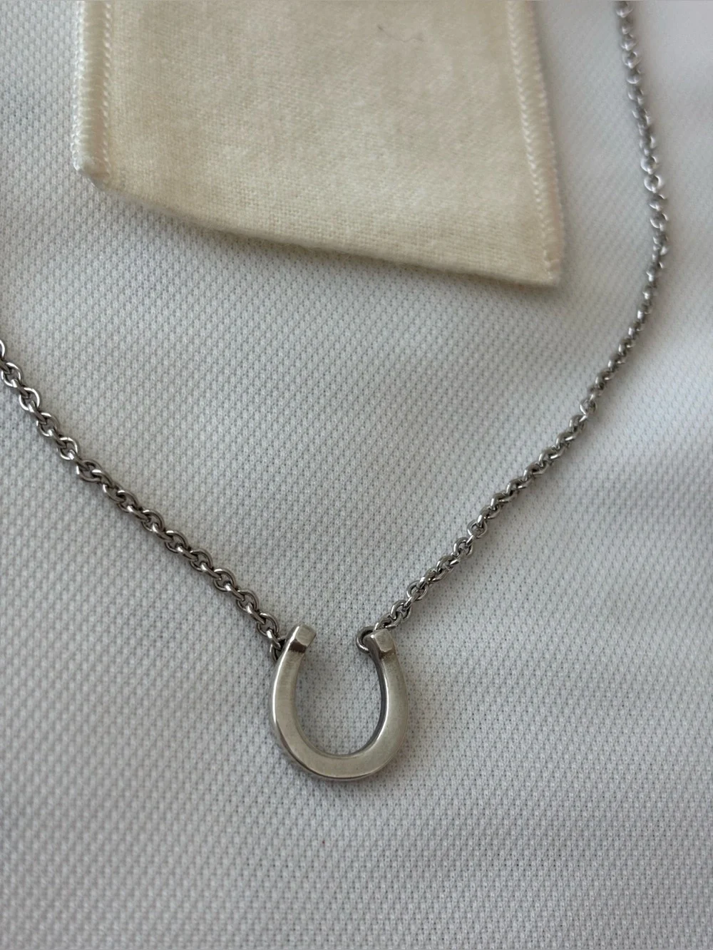 Retired James Avery Sterling Silver Horseshoe Necklace
